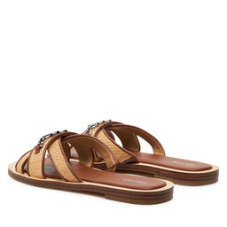 

Шльопанці MICHAEL Michael Kors Tiffanie Flat Slide 40S4TFFS1D Nat/Lugg, Коричневий