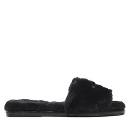 

Шльопанці Tory Burch Double T Shearling 83484 Black/Gold 001, Чорний