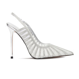 Eva Minge Pantofi cu toc subțire Eva Minge EO-AVA-E373-70H-C183Y1 Argintiu