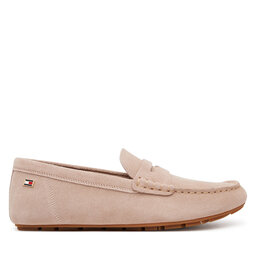 Tommy Hilfiger Мокасини Tommy Hilfiger Flag Soft Suede Driver Loafer FW0FW08558 Розов
