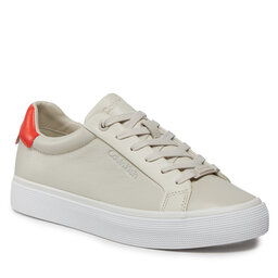 Calvin Klein Сникърси Calvin Klein Vulc Lace Up - Diamond Foxing HW0HW01865 Dk Ecru/Flame ACG