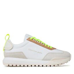 

Снікерcи Calvin Klein Jeans Toothy Runner Laceup Fluo Contr YM0YM00672 White/Ancient White 0LA, Білий