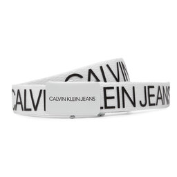 

Дитячий пояс Calvin Klein Jeans Canvas Logo Belt IU0IU00125 YAF, Білий