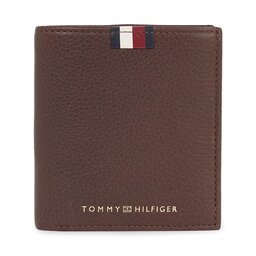 Tommy Hilfiger Cartera de hombre Tommy Hilfiger Th Corp Leather Trifold AM0AM11597 Coffee Bean GB6