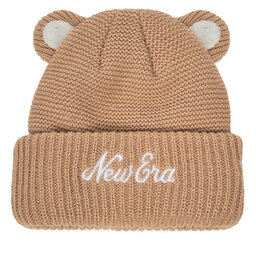 New Era Шапкa New Era Teddy Bear Ears Cuff Knit Beanie 60580794 Коричневий