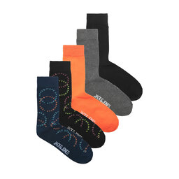 Jack&Jones 5 pares de calcetines altos para hombre Jack&Jones 12237460 Black 4240625