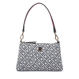 Tommy Hilfiger Handtasche Tommy Hilfiger Th Jacquard Mini Shoulder Bag AW0AW19006 Blau