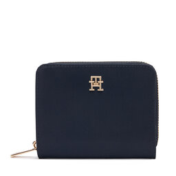 Tommy Hilfiger Geldbörse Tommy Hilfiger Th Icon Med Za W/Flap Nylon AW0AW18991 Dunkelblau