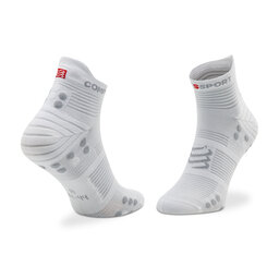 

Високі шкарпетки unisex Compressport Pro Racing Socks V4.0 Run Low XU00047B_010 White/Alloy, Білий