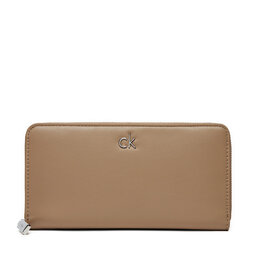 Calvin Klein Portafoglio grande da donna Calvin Klein Ck Daily Large Zip Around_Pbl K60K612850 Marrone