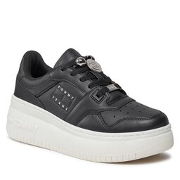 Tommy Jeans Sneakers Tommy Jeans Tjw Retro Basket Flatform Charm EN0EN02245 Black BDS