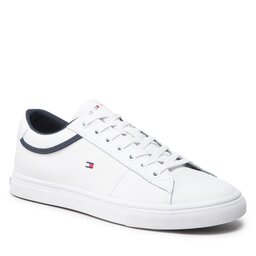 Tommy Hilfiger Sneakers Tommy Hilfiger Iconic Leather Vulc Punched FM0FM04166 White YBR