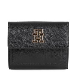 Tommy Hilfiger Malá dámska peňaženka Tommy Hilfiger Th Timeless Med Flap W Bill AW0AW15258 Čierna