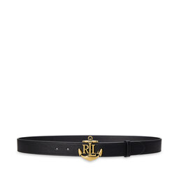 LAUREN RALPH LAUREN Ζώνη Γυναικεία LAUREN RALPH LAUREN Anchor-Logo Skinny Leather Belt 412957004001 Μαύρο