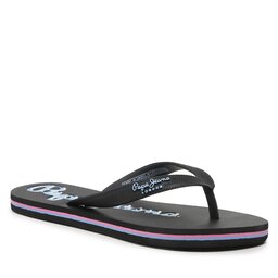 Pepe Jeans Джапанки Pepe Jeans Bay Beach Claic Brand W PLS70143 Black 999
