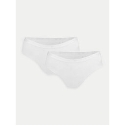 4F 4F 2er-Set klassische Damenslips 4FWMM00UPTSF025 Weiß