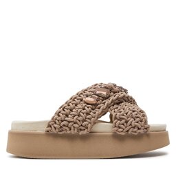 Inuikii Šľapky Inuikii Woven Stones Platform 70103-106 Hnedá