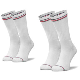 Tommy Hilfiger Σετ 2 ζευγάρια ψηλές κάλτσες unisex Tommy Hilfiger 100001096 White 300