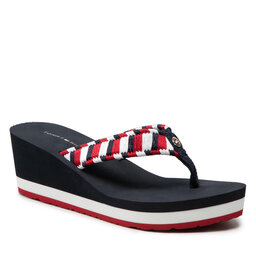 Tommy Hilfiger Flip flop Tommy Hilfiger Woven Webbing Wedge Beach Sandal FW0FW06427 Desert Sky DW5