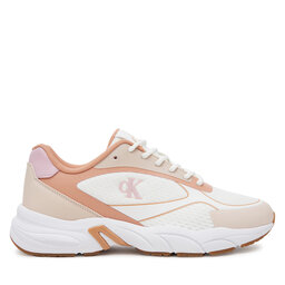 Calvin Klein Jeans Laisvalaikio batai Calvin Klein Jeans Retro Tennis Knit Mg YW0YW01887 Balta