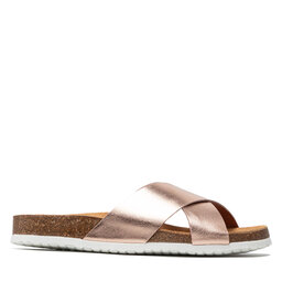 

Шльопанці ONLY Shoes Foil Leather Slip On 15198470 Rose Gold, Рожевий