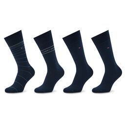 Tommy Hilfiger 4 pár hosszú szárú férfi zokni Tommy Hilfiger 701220146 Navy 001