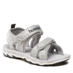 Hummel Sandały Hummel Sandal Glitter Jr 203306-1508 Silver
