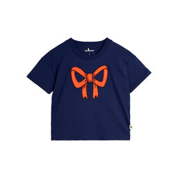 MINI RODINI MINI RODINI Marškinėliai Bow 2512012860 Tamsiai mėlyna Regular Fit