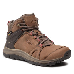 Keen Trekkingschuhe Keen Terradora II Leather Mid Wp 1023728 Brindle/Redwood