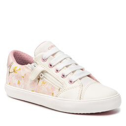 Geox Sneakersy Geox J Gisli G. B J024NB 0AW54 C0814 S White/Lt Pink