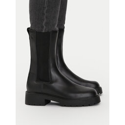 Calvin Klein Klassische Stiefeletten Calvin Klein Chunky High Chelsea YW0YW01909 Schwarz