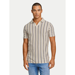 Lindbergh Lindbergh Polo marškinėliai 30-404259 Smėlio Slim Fit