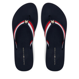 Tommy Hilfiger Flip-flops Tommy Hilfiger Th Corp Mid Wedge Beach Sandal FW0FW08517 Sötétkék