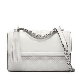 Tory Burch Handtasche Tory Burch Flaming Small Convertible Shoulder Bag 75576 Blanc/Silver 101