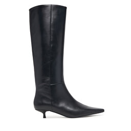 Calvin Klein Stiefel Calvin Klein Kitten Heel High Boot Lth HW0HW03167 Schwarz