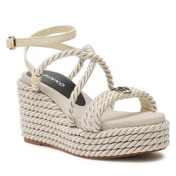 Pinko Сандали Pinko Brigitte Wedge Corda Intrecciata PE 23 BLKG1 100869 A0R3 Beige/Sabbia D18
