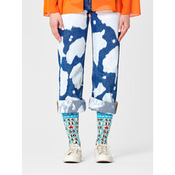 

Високі шкарпетки unisex Happy Socks BIN01-6000 Бежевий