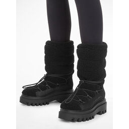 

Снігоходи Calvin Klein Jeans Flatform Snow Boot Sherpa Wn YW0YW01195 Triple Black 0GT, Чорний