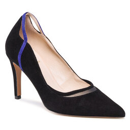 Baldowski Stilettos Baldowski D04070-2835-001 Zamsz Czarny/Siatka Czarna/Zamsz Fiolet