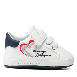 

Снікерcи Tommy Hilfiger Lace Up Velcro Shoe T0A4-32114-1350 White/Blue X336, Білий