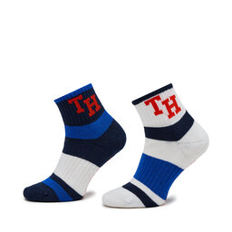 Tommy Hilfiger Sada 2 párů dětských vysokých ponožek Tommy Hilfiger 701224990 Blue Combo 001