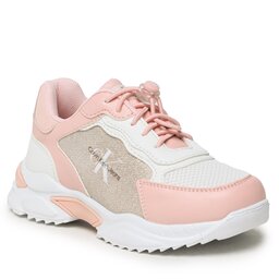 Calvin Klein Jeans Tenisice Calvin Klein Jeans Low Cut Lace-Up Sneaker V3A9-80489-0558 Pink/White X054