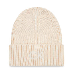 Calvin Klein Шапка Calvin Klein Re-Lock Beanie W/Emb K60K608660 Marshmallow YAL
