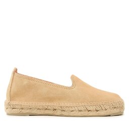 Manebi Espadryle Manebi Suede Flat Espadrilles Beżowy