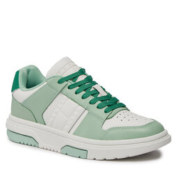 Tommy Jeans Sneakersy Tommy Jeans Tjw Skate Sneaker Ltr EN0EN02423 Jadestone Green / Ecru MAJ
