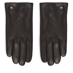 Tommy Hilfiger Férfi kesztyű Tommy Hilfiger Essential Flag Leather Gloves AM0AM11482 Black BDS