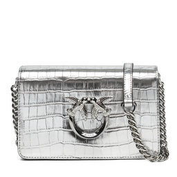 PINKO Kabelka PINKO Love Click Mini AI 24-25 PLTT 100067 A1W5 Stříbrná