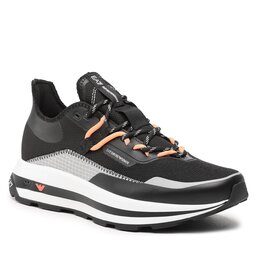 EA7 Emporio Armani Sneakersy EA7 Emporio Armani X8X145 XK336 S499 Blk/Slv/Orange Fluo