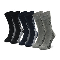 DKNY Set de 3 perechi de șosete lungi pentru bărbați DKNY Gem S5_6216T_DKY Black/Grey Marl/Navy