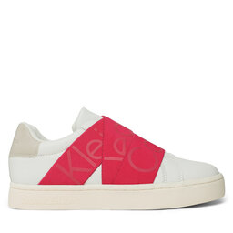 

Снікерcи Calvin Klein Jeans Classic Cupsole Elast Webbng YW0YW00911 White/Raspberry Sorbet 01W, Білий